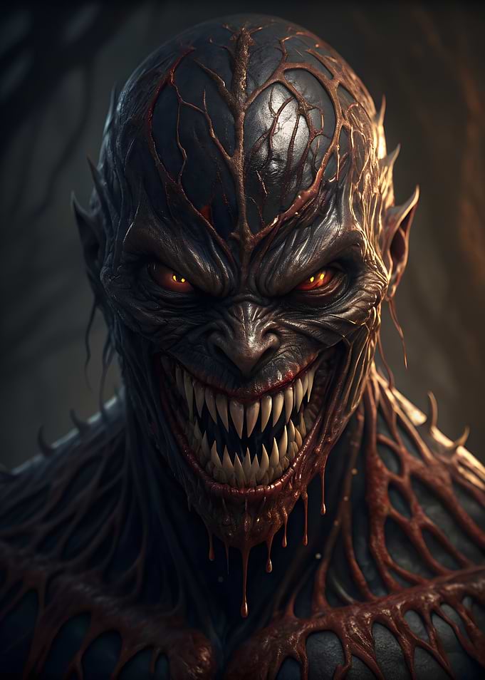 Terrifying Monster with Sharp Teeth