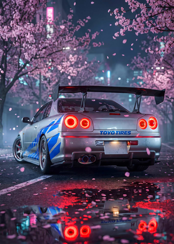 Legend Nissan Skyline R34 Cherry Blossoms