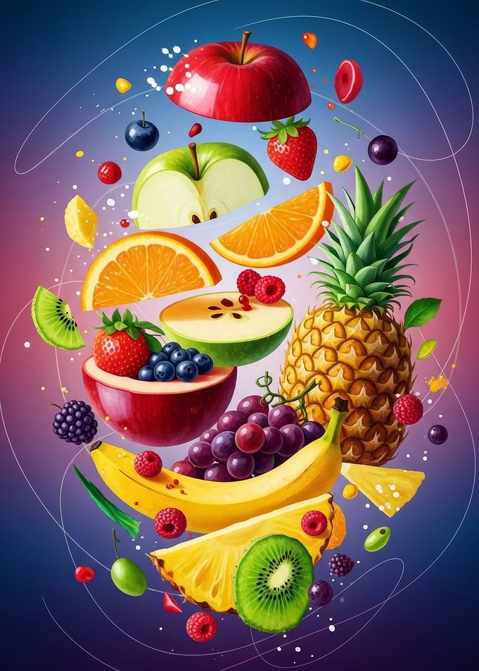 Colorful Fruit Explosion