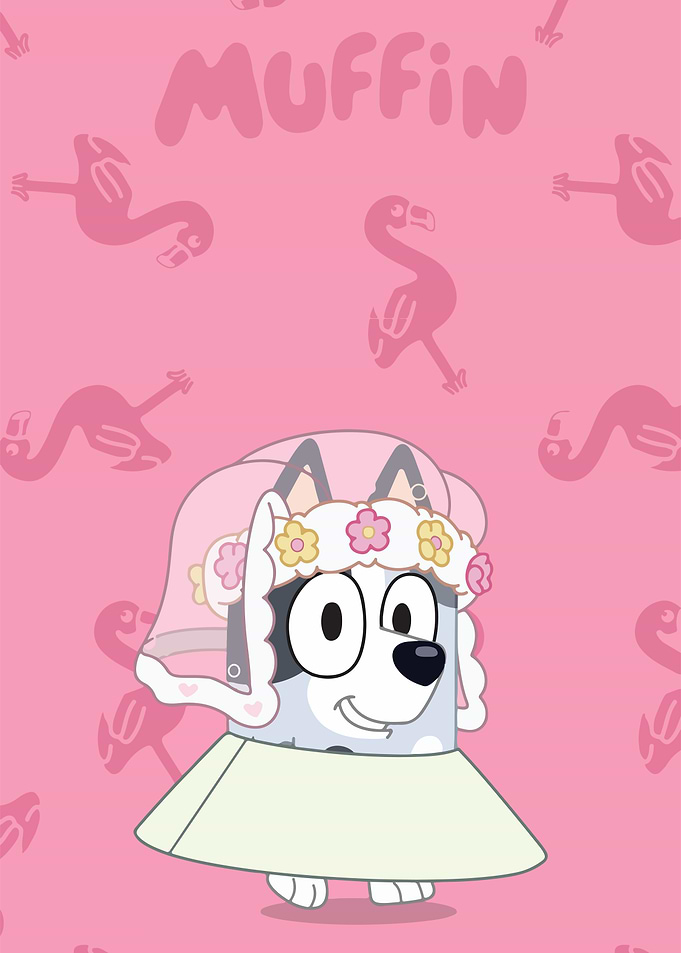 Muffin Heeler in a dress