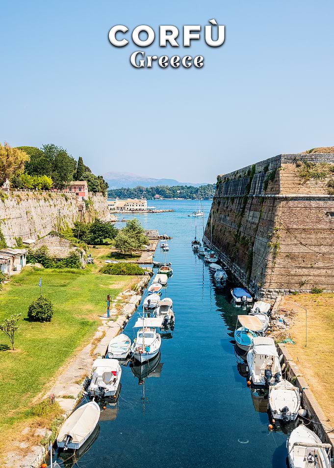 Corfu, Greece: Canal and Fort