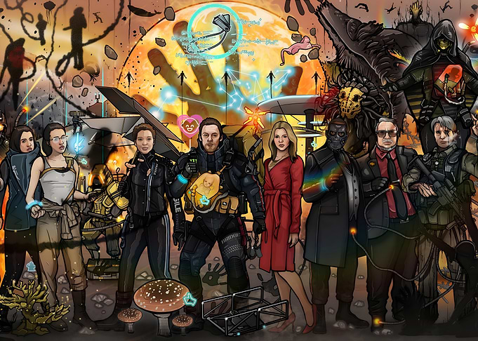 Death Stranding characters illustration