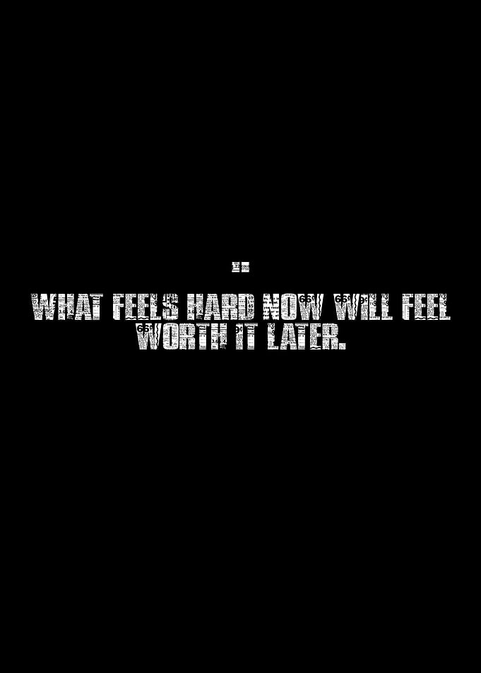 Inspirational Quote on Black Background
