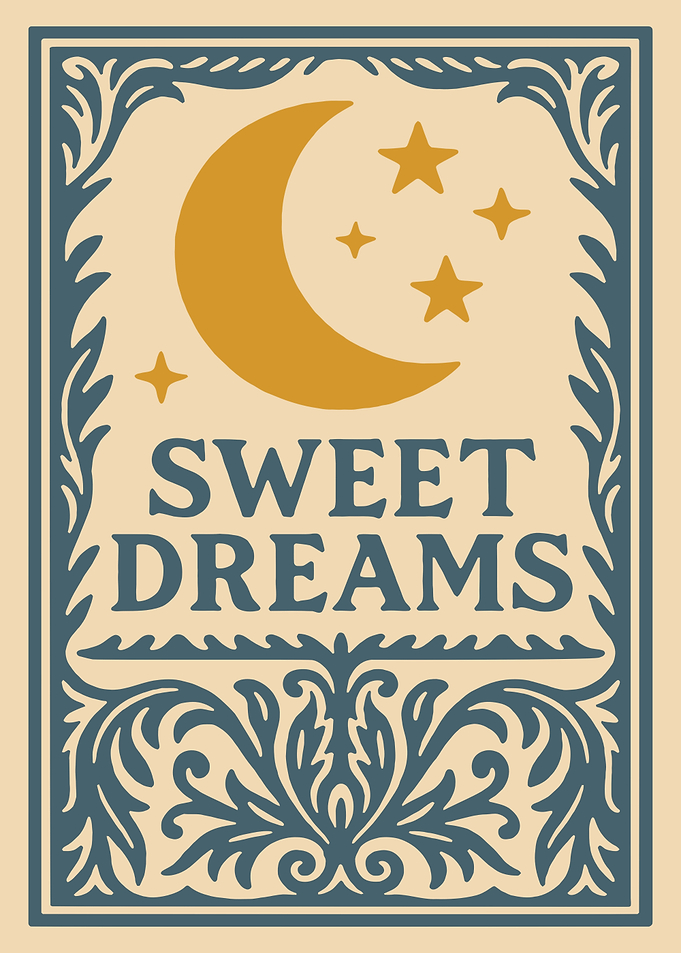 Sweet Dreams Moon and Stars Art
