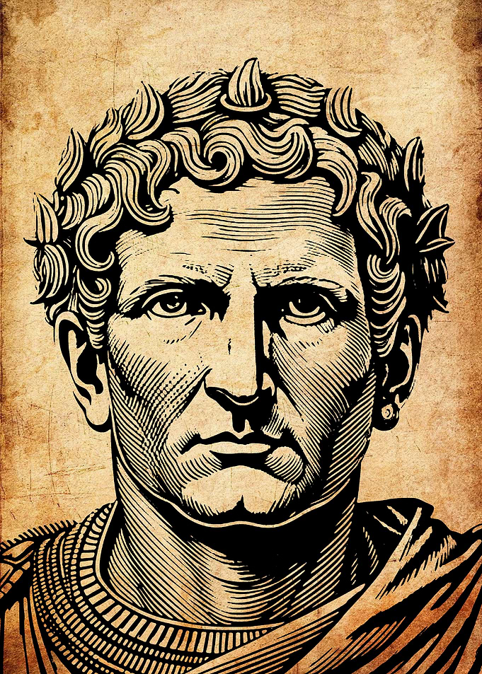 Ancient Roman Portrait Illustration