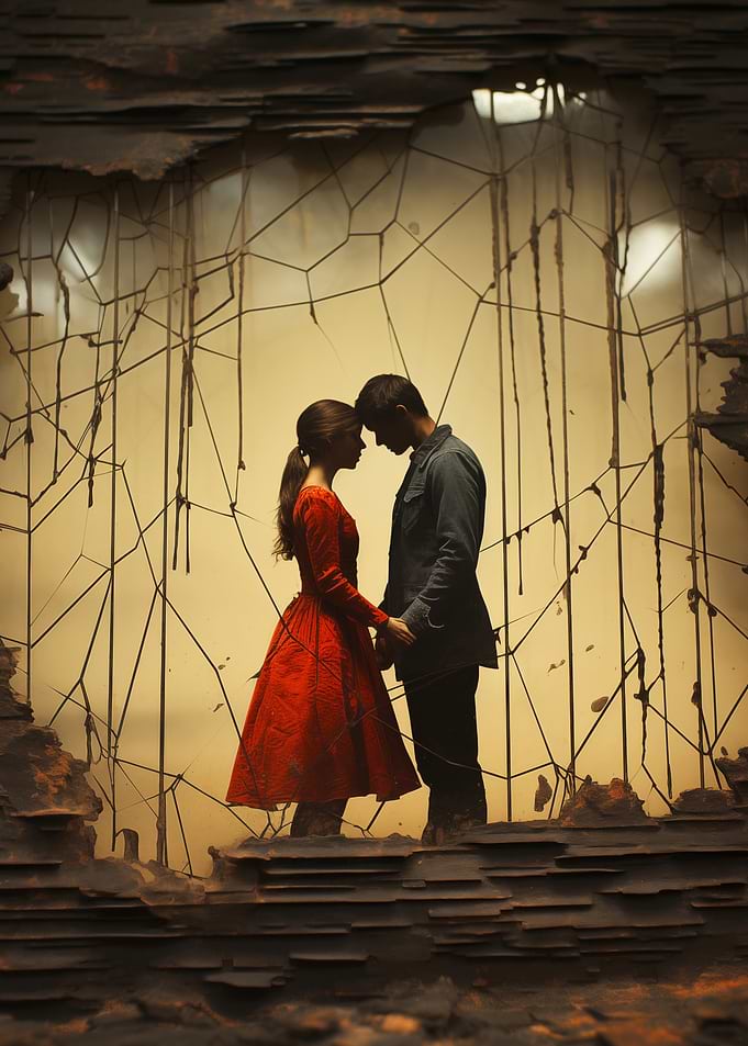 Abstract Romantic Couple