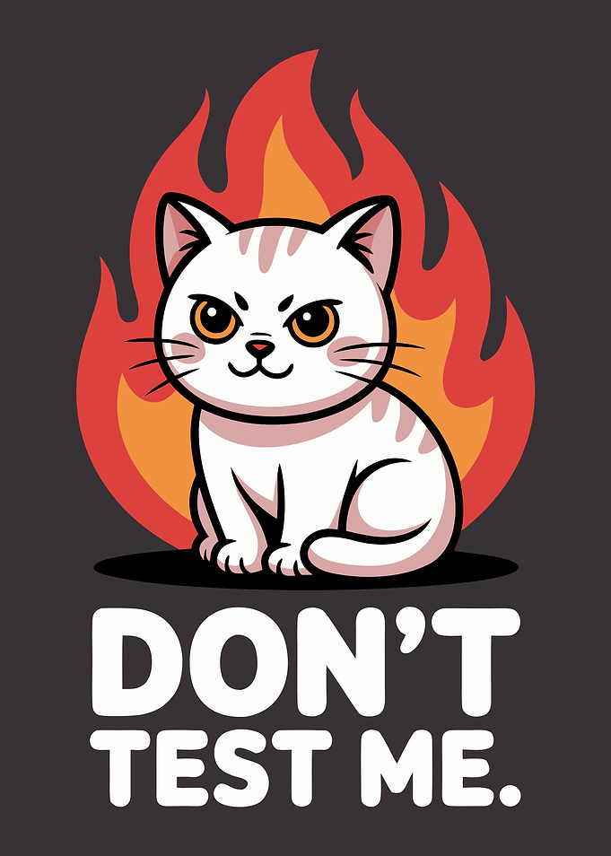 Don’t Test Me Angry Cat