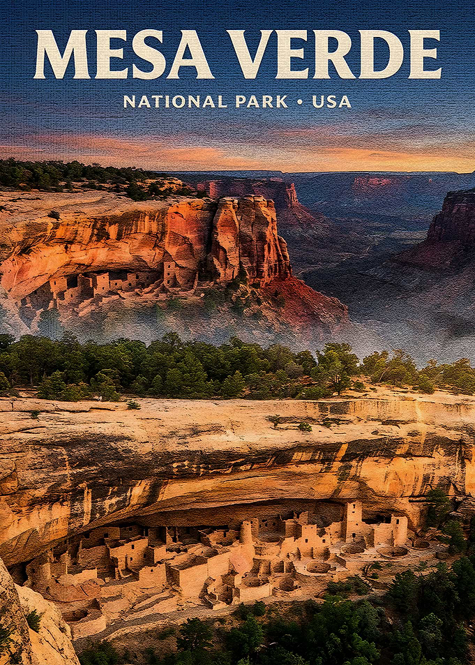 Mesa Verde National Park Travel Poster