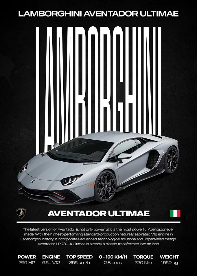 Lamborghini Aventador Ultimae Poster