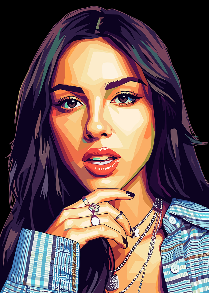 Olivia Rodrigo Portrait Digital Art