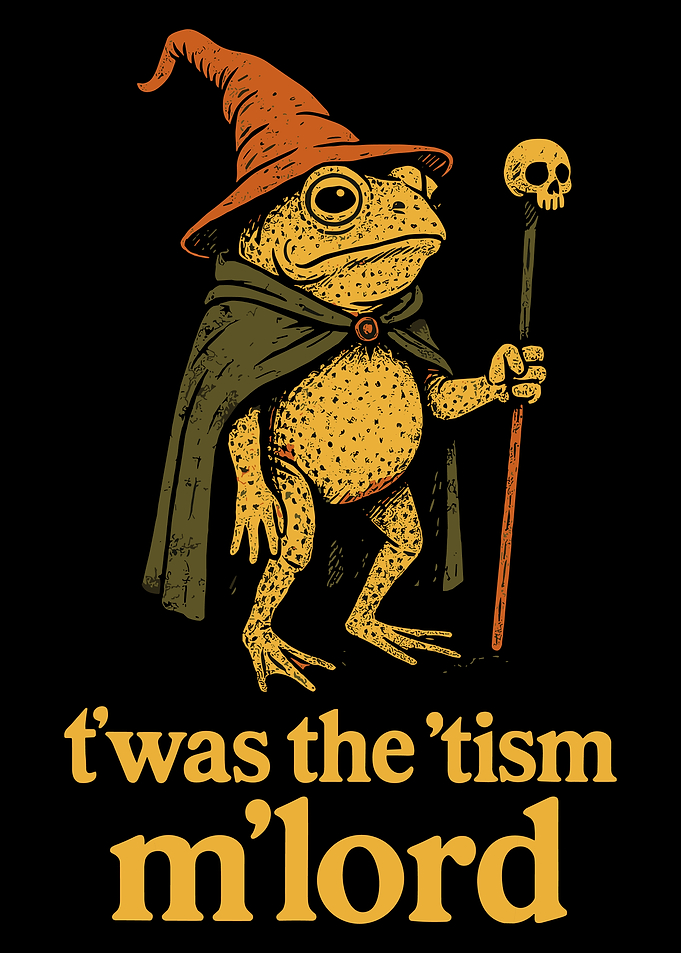 Wizard Frog Poster, Vintage Fantasy Frog Art Print, Funny Wizard Illustration Wall Decor