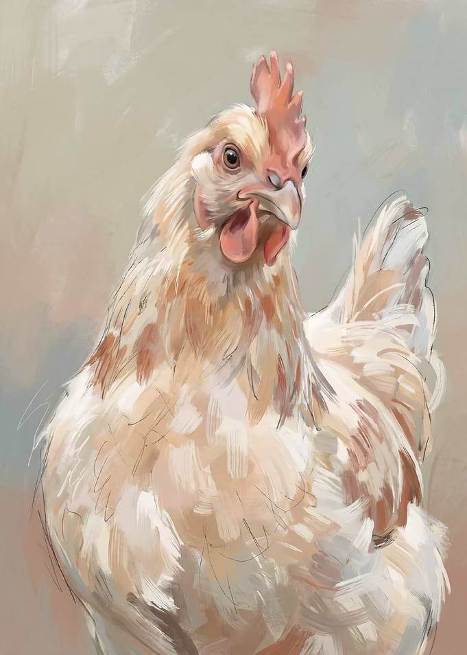 Hen in Soft Morning Light