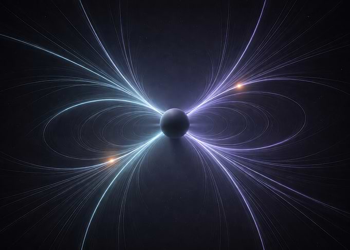 Abstract Sphere with Light Trails