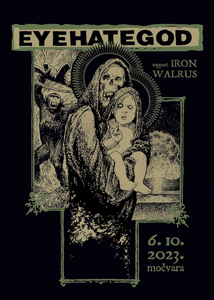 Eyehategod concert poster, dark art
