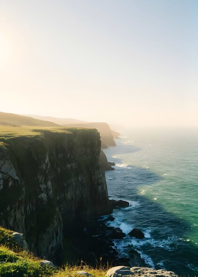 Coastal Cliffs at Sunset