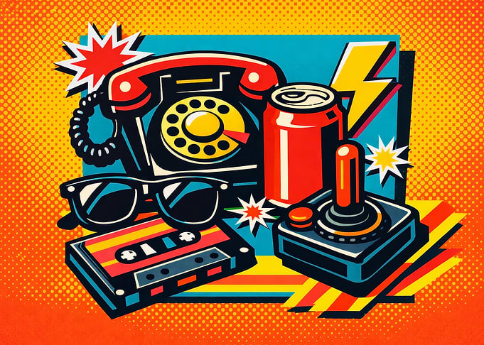 Retro Pop Art Nostalgia