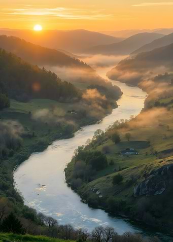 River Valley at Sunrise