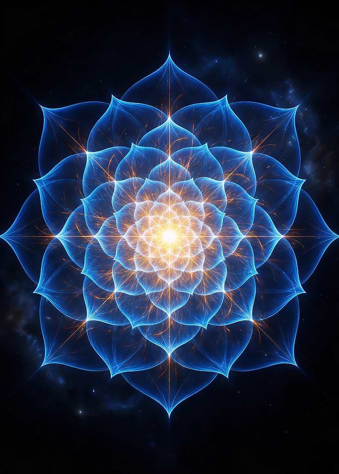 Blue Lotus Flower Digital Art