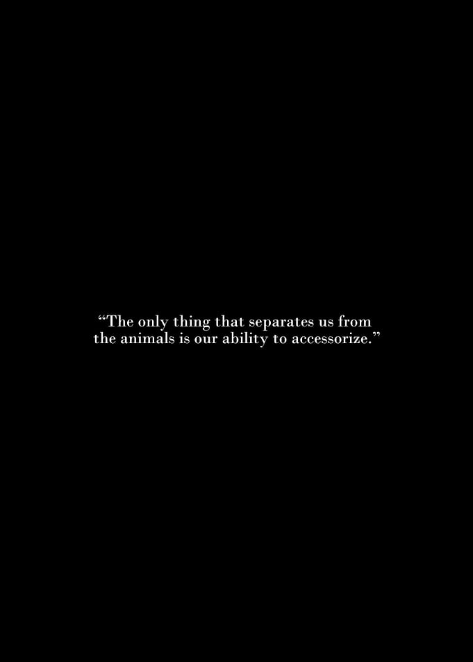 Accessorize Quote on Black Background