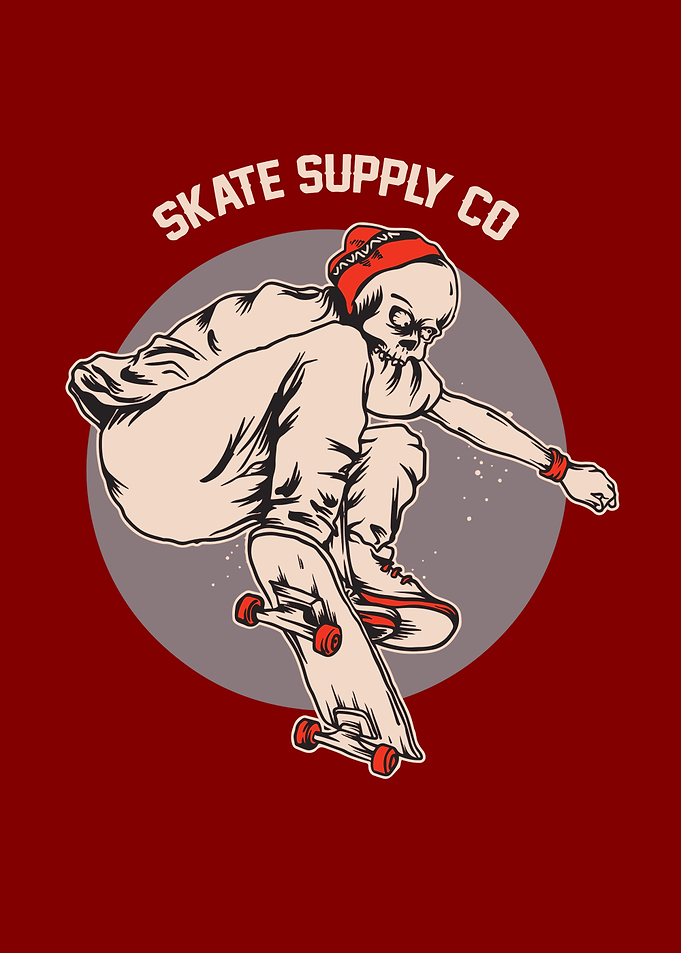 Skate Supply Co. Skateboarder Illustration