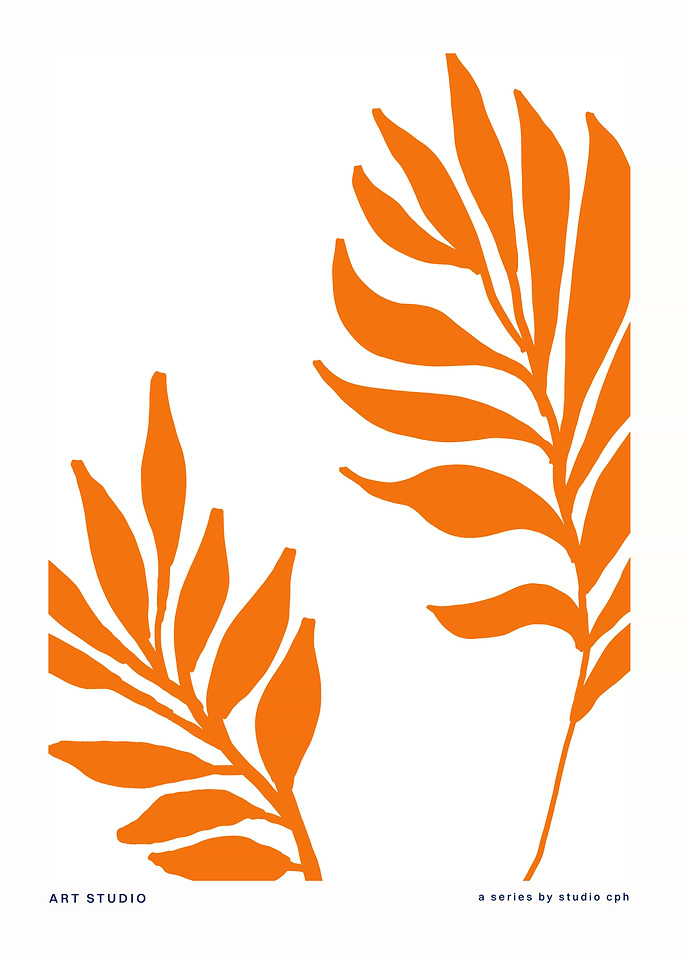 Orange Botanical Art Print