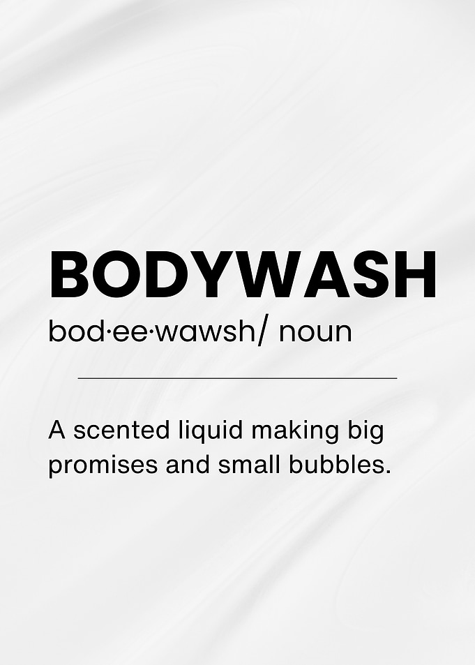Bodywash Definition Typography Art