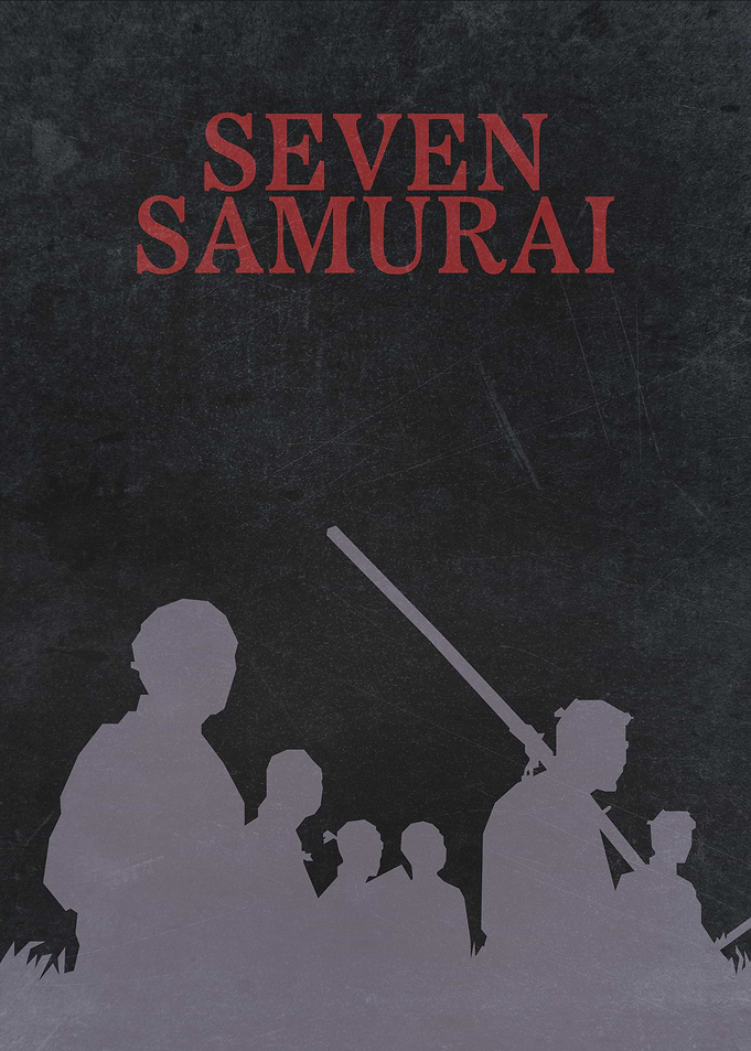 Seven Samurai minimalist poster