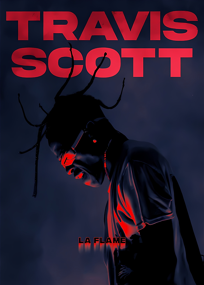 Travis Scott La Flame Poster