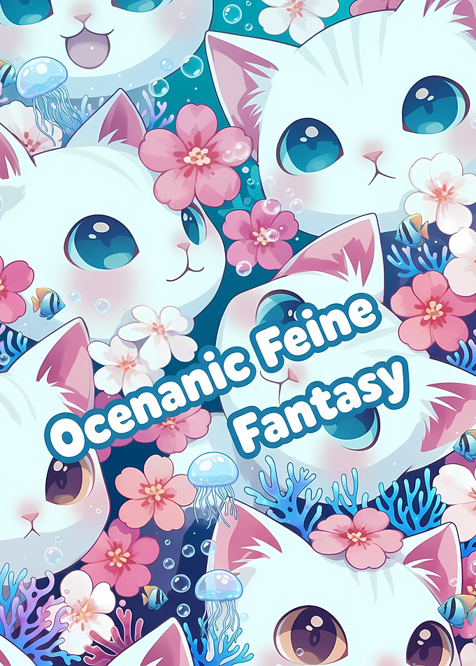 Oceanic Feine Fantasy: Cute Cat Collage