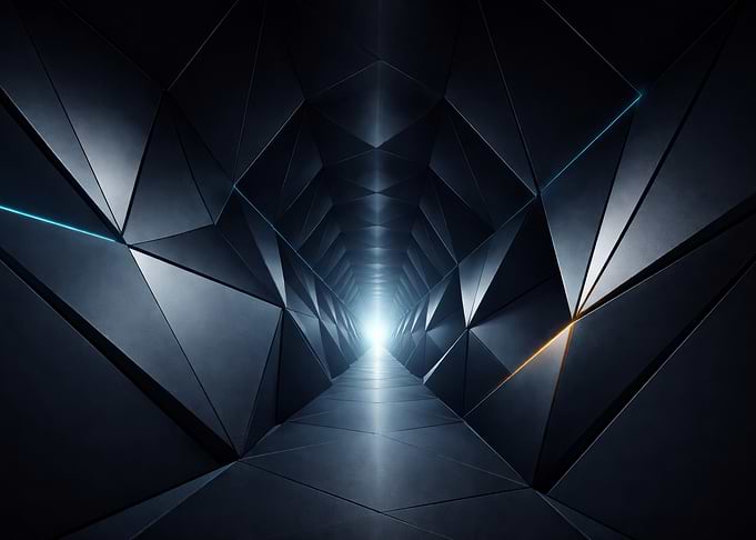 Abstract Geometric Tunnel with Light