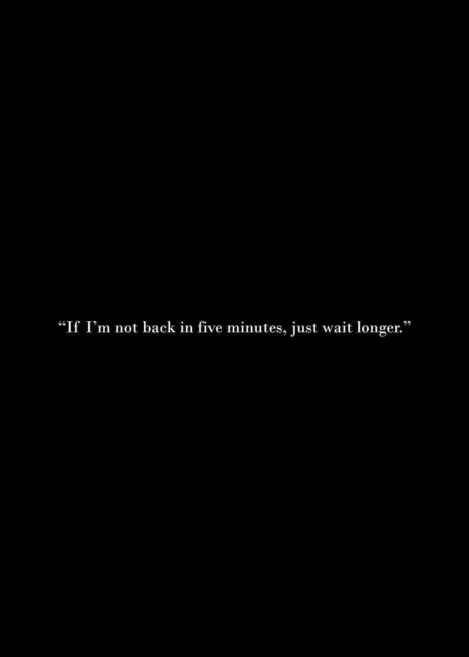 Humorous Quote on Black Background