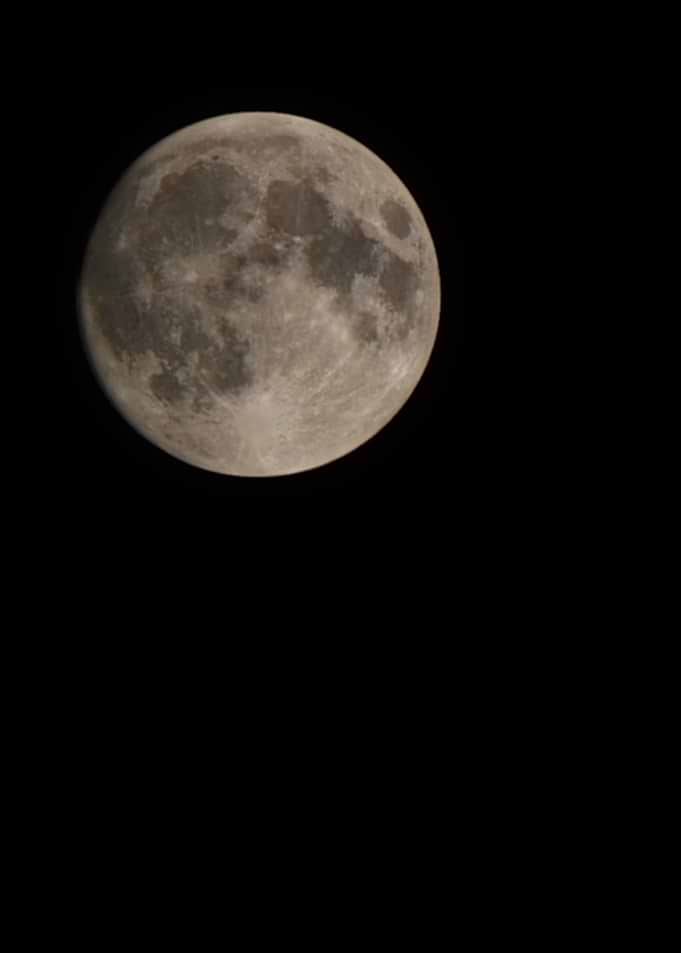 Full Moon in the Night Sky