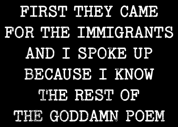 First They Came Quote Poster, Social Justice Wall Art, Inspirational Black and White Print