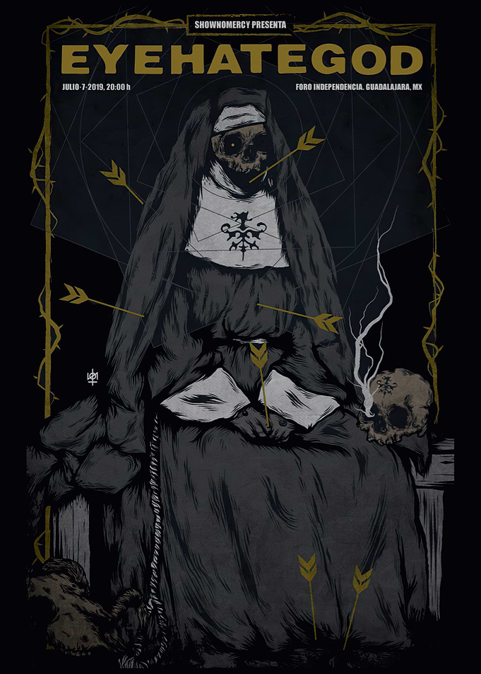 Eyehategod Concert Poster with Nun