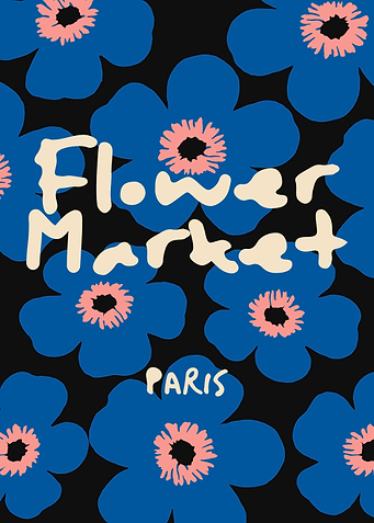Flower Market Paris Floral Pattern