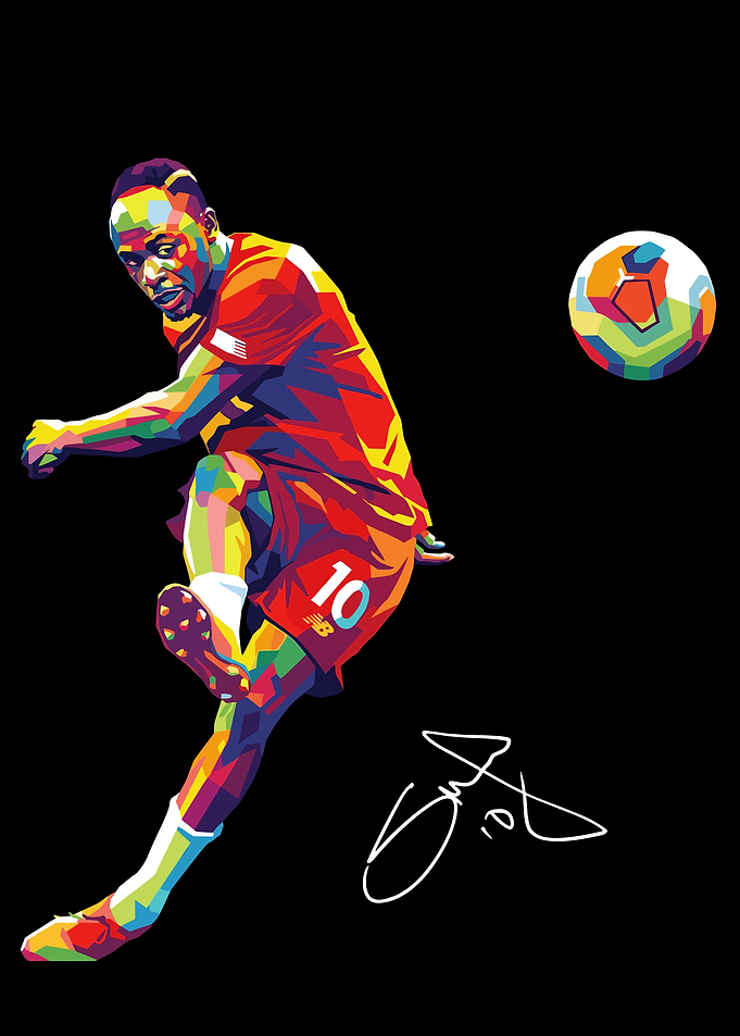 Sadio Mane Soccer Player Kicking Ball Pop Art