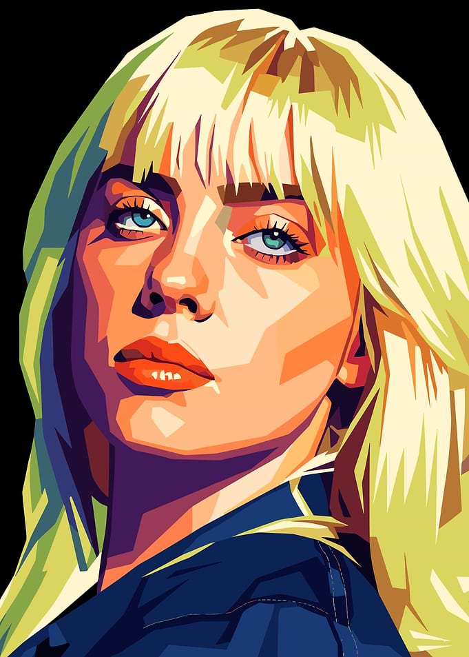 Billie Eilish Pop Art Portrait