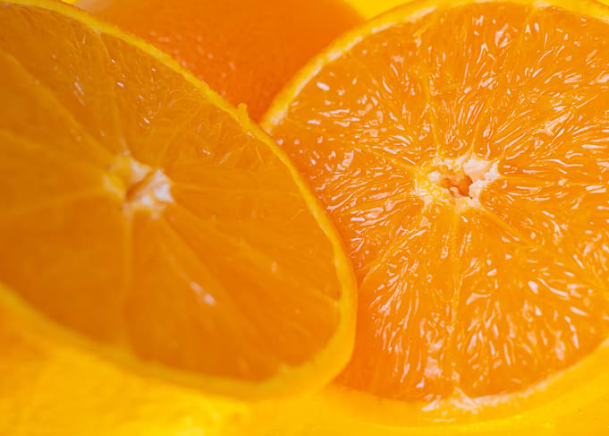 Close-up of Sliced Oranges