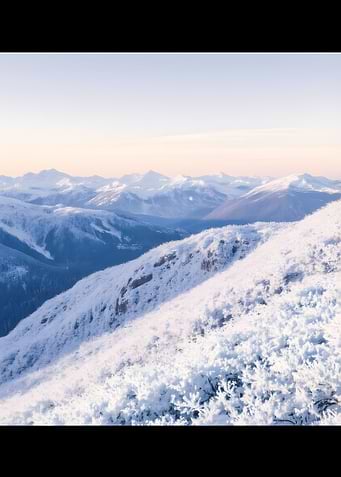 Snowy Mountain Range Landscape