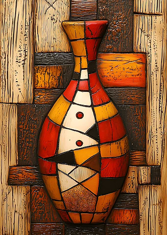 Abstract Vase Wood Art