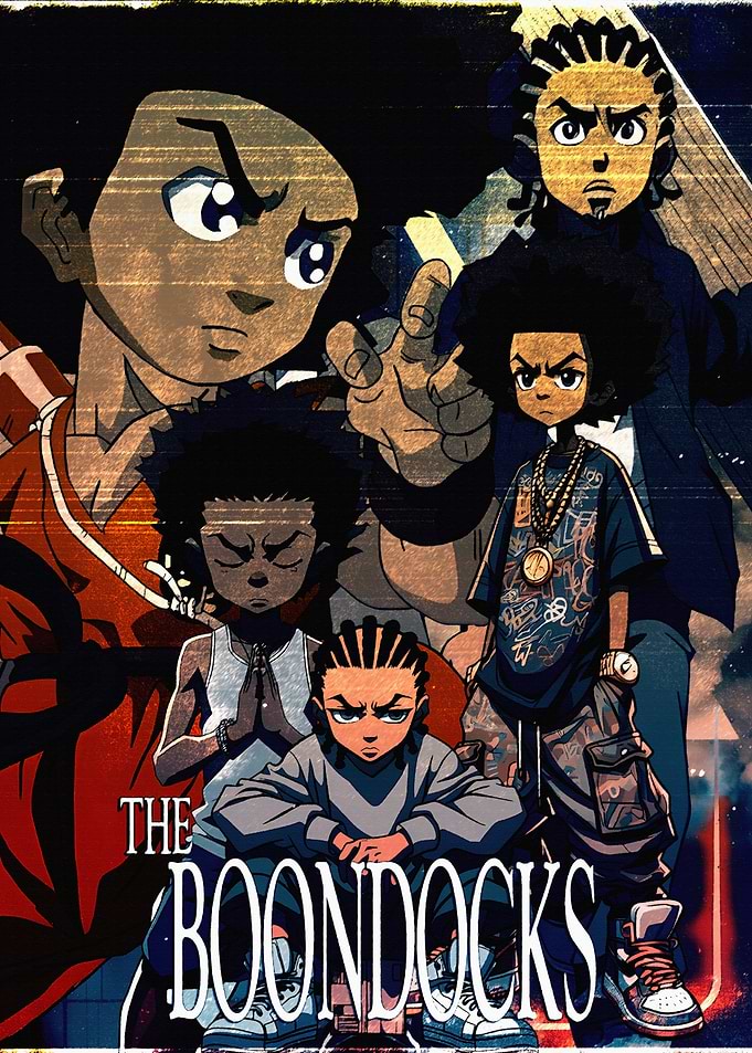The Boondocks Cartoon Character Collage