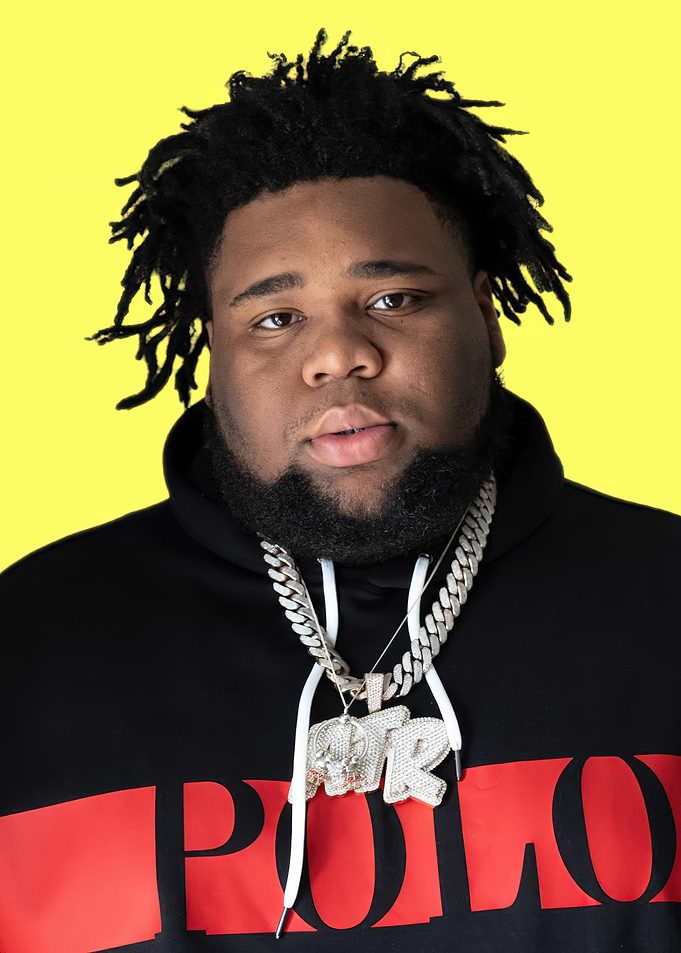 Rod Wave Portrait on Yellow Background
