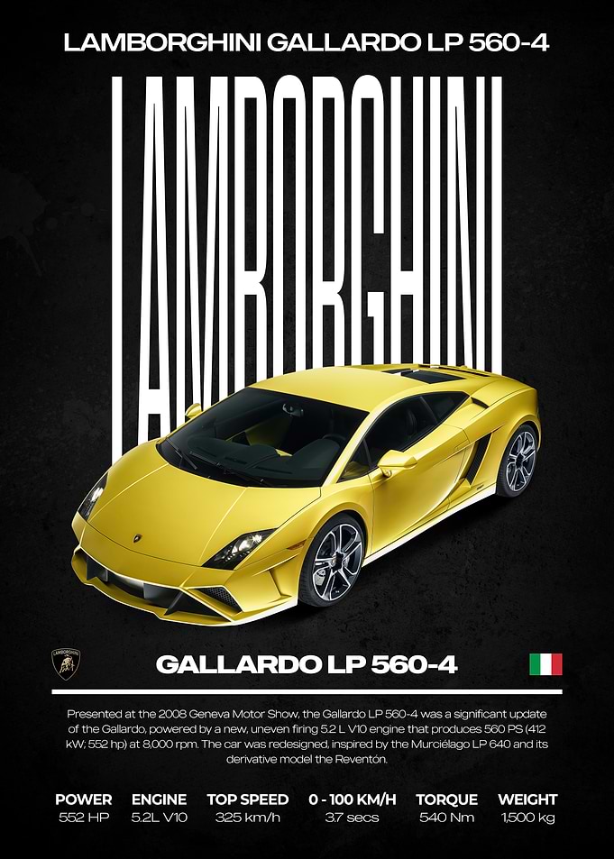 Lamborghini Gallardo LP 560-4 Poster