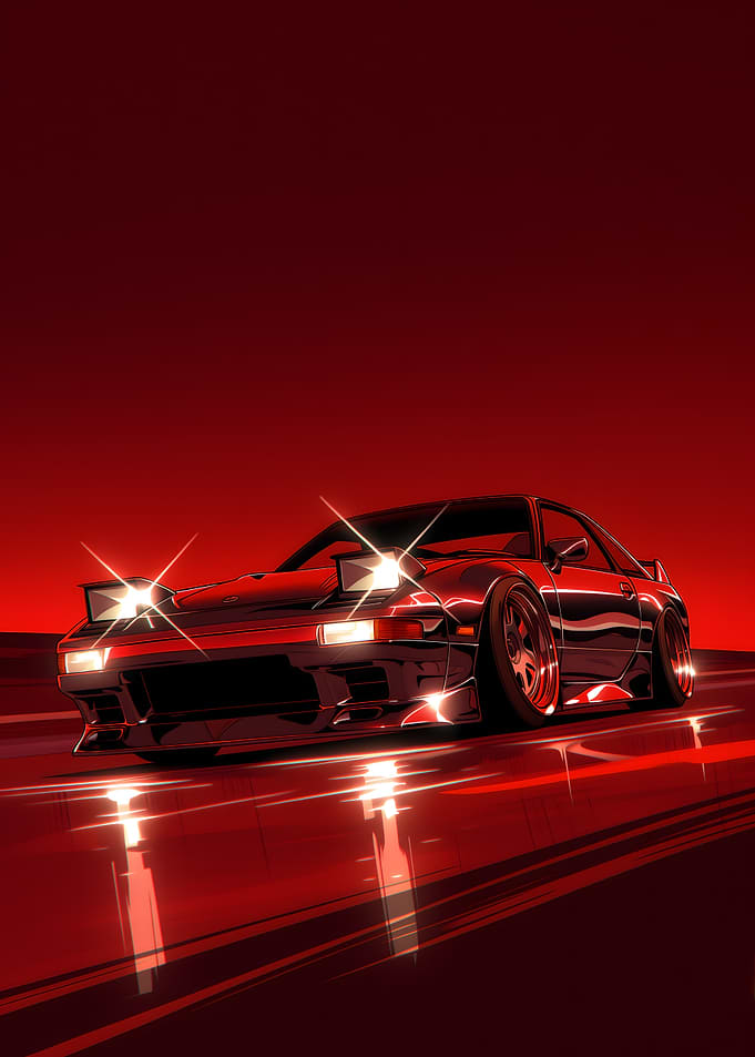 Red Sports Car Illustration