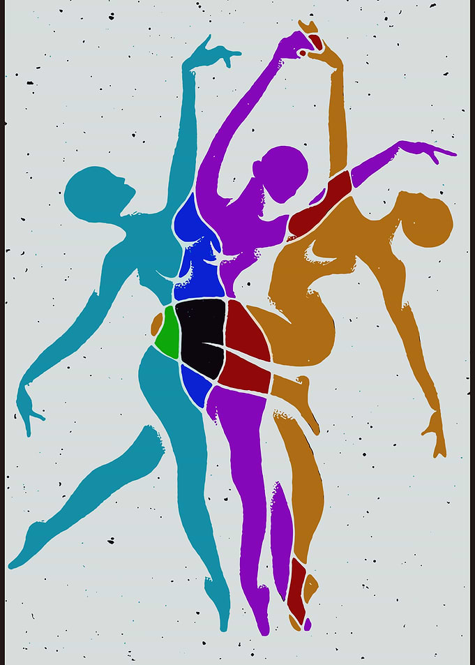 Colorful Abstract Dancers