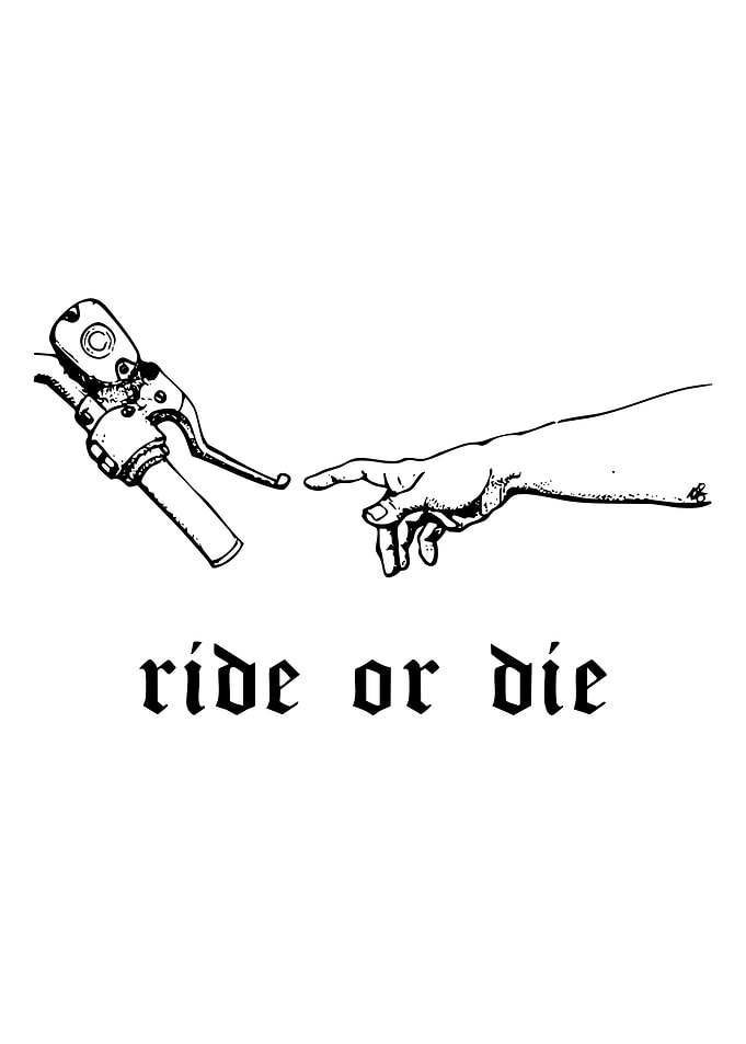 Ride or Die Motorcycle Art
