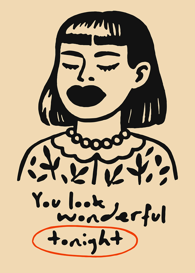 You Look Wonderful Tonight Illustration