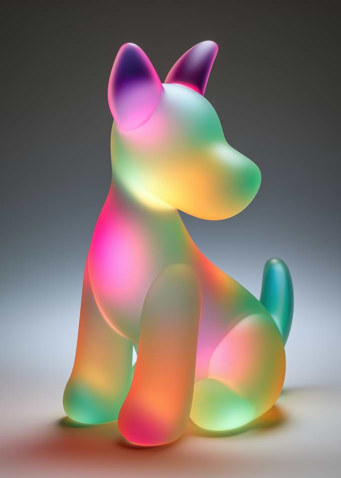 Colorful Dog Figurine