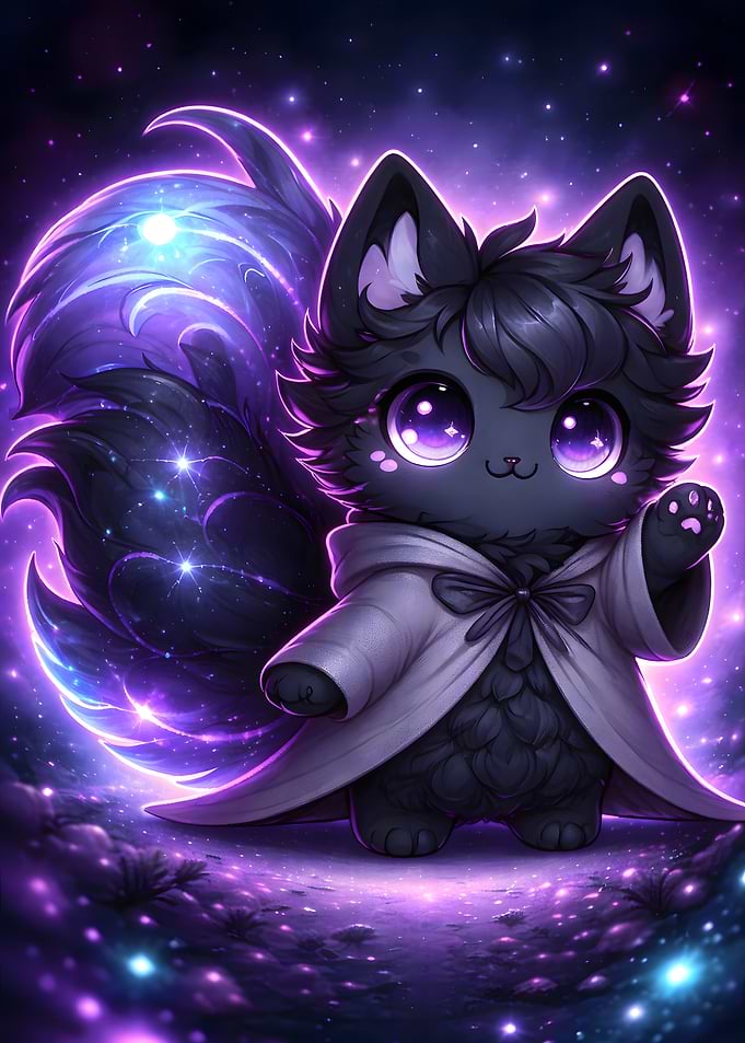 Cute Galaxy chibi Cat