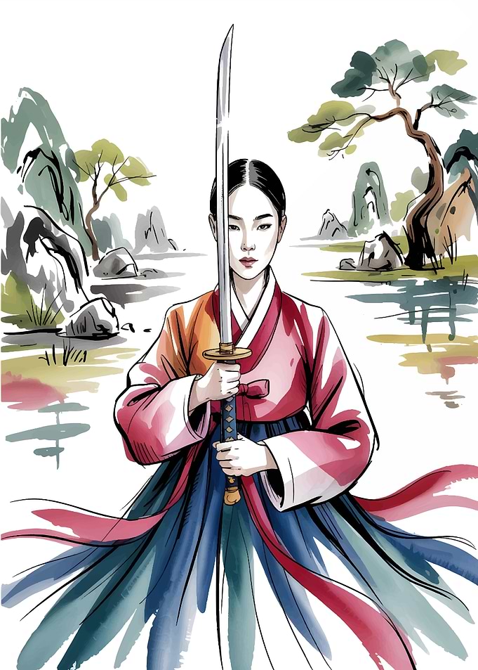 Korean Warrior with Sword
